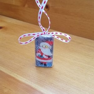 Altered dominoes Christmas ornament